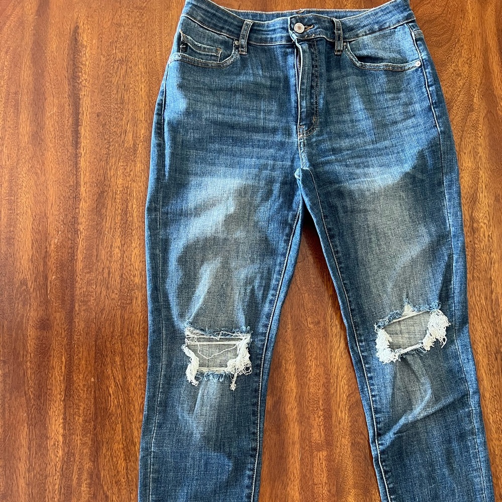 KanCan skinny fit distressed knee jeans